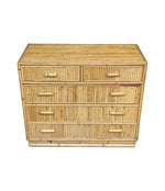 An Italian 1970s split cane bamboo chest of drawers by Vivai Del Sud