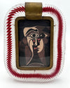 An original 1940s Murano glass picture frame attributed to Venini