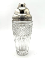 An Italian 1940s crystal and silver cocktail shaker by Florentine silversmith Italo Gori