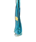 A large Murano turquoise glass lamp by Chambord Et Toso