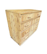 An Italian 1970s split cane bamboo chest of drawers by Vivai Del Sud