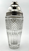 An Italian 1940s crystal and silver cocktail shaker by Florentine silversmith Italo Gori