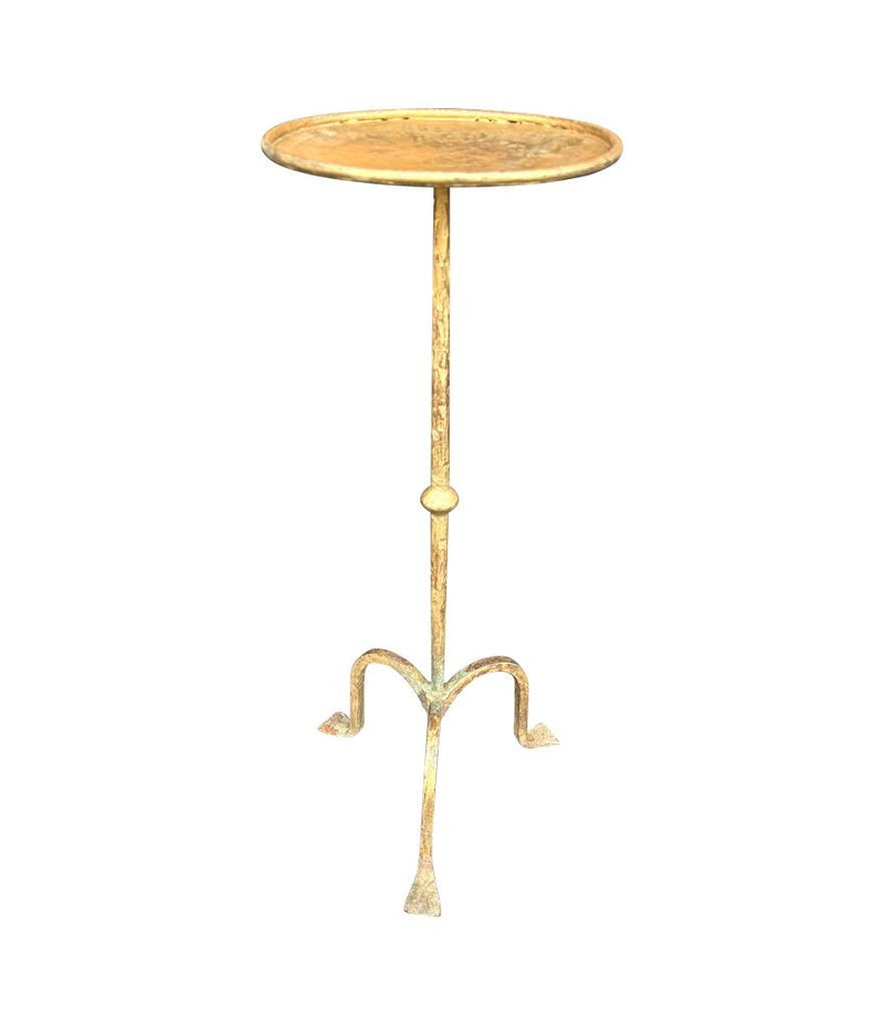 A 1950s Spanish gilt wrought iron martini table