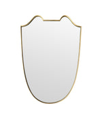 An orignal Italian 1950s shield mirror with orignal mirror plate