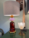 A pair of 1950s Barovier & Toso rostata glass and brass lamps