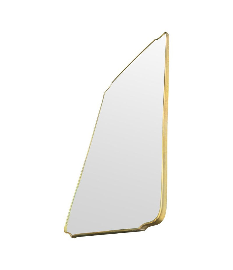 A large original 1950s Italian brass framed mirror