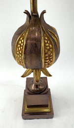 An orignal 1960s Maison Charles Pomegranate lamp with rare solid copper shade