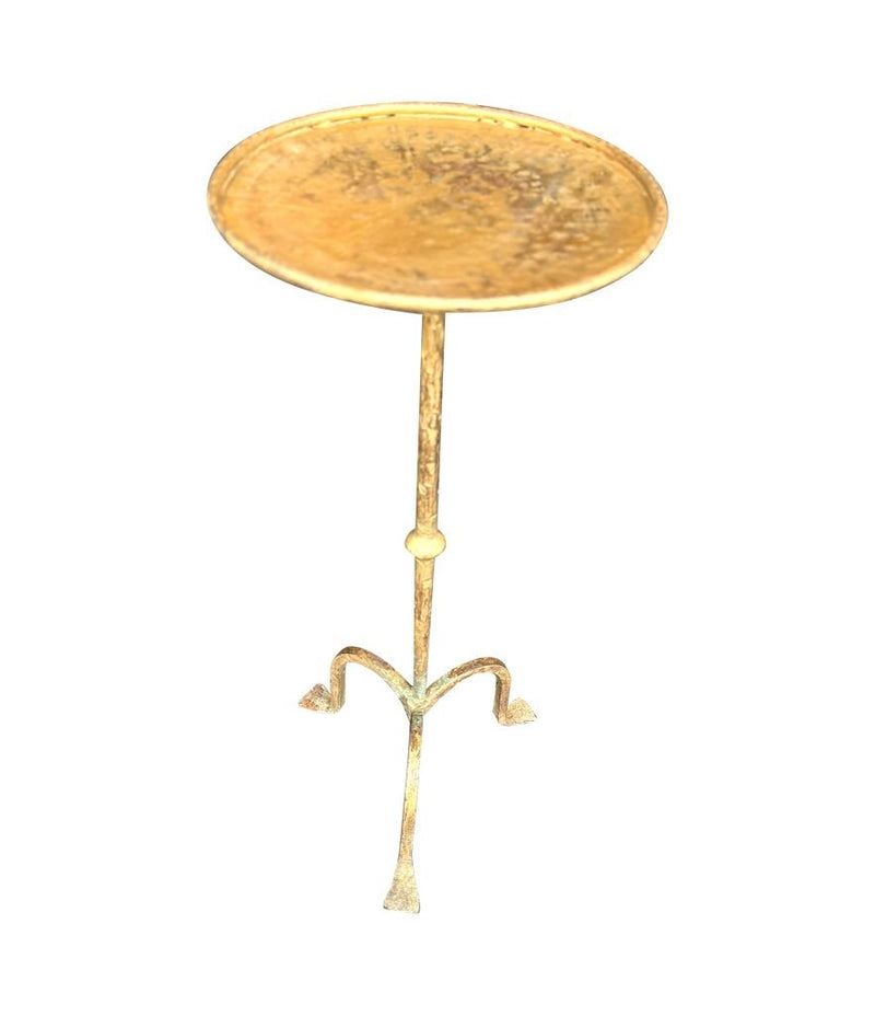 A 1950s Spanish gilt wrought iron martini table