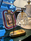 A lovely pair of Barovier 1940s Murano glass and brass table lamps