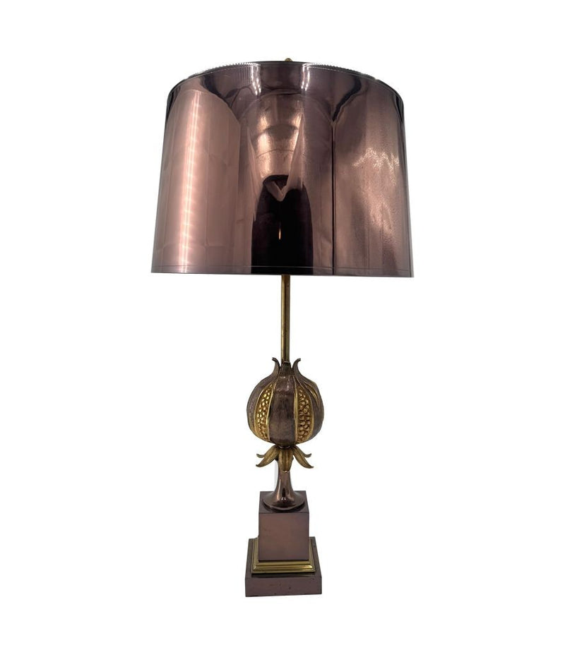 An orignal 1960s Maison Charles Pomegranate lamp with rare solid copper shade