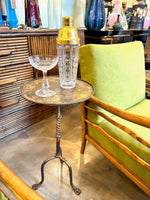 A 1950s Spanish gilt wrought iron martini table