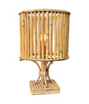 A pair of French 1960s bamboo lamps by Louis Sognot with orignal bamboo shades