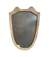 An orignal Italian 1950s shield mirror with orignal mirror plate