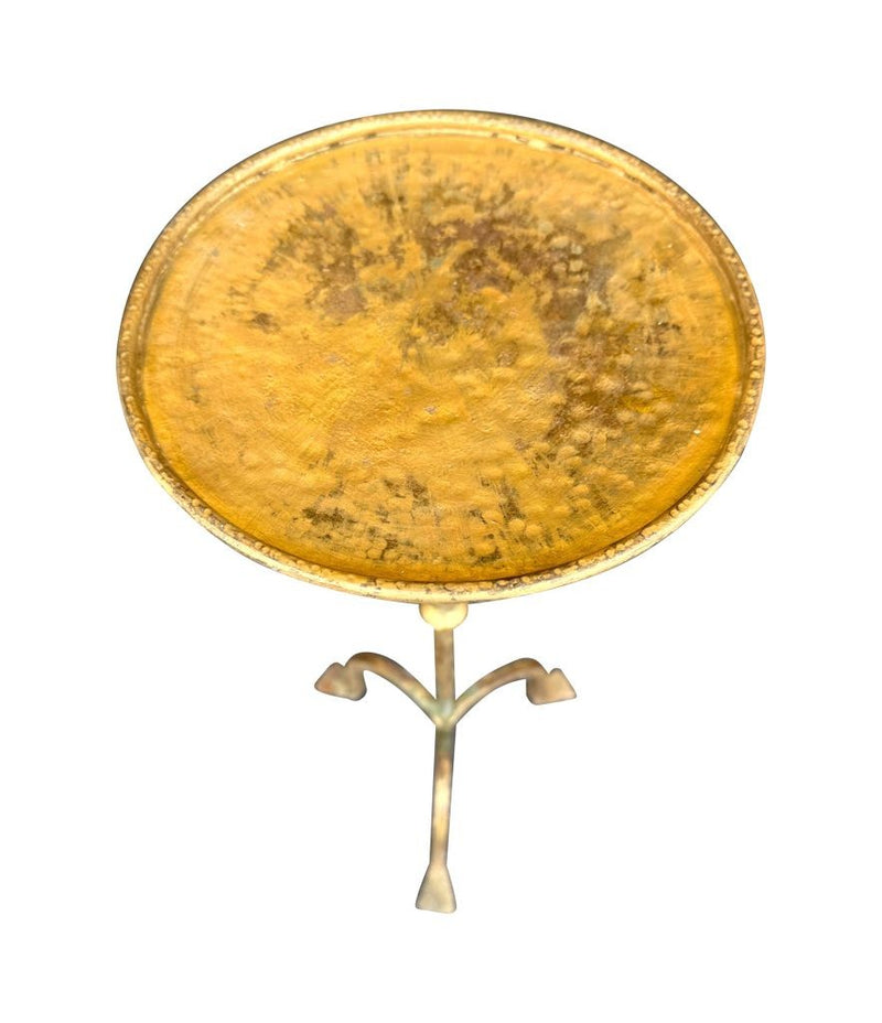 A 1950s Spanish gilt wrought iron martini table