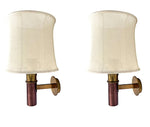 A rare pair of orignal 1960s copper and brass wall sconces by Stilnovo, with orignal labels