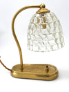 Mid century table lamps, Barovier Murano glass and brass - 1940s