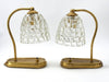 Mid century table lamps, Barovier Murano glass and brass - 1940s