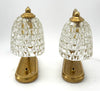 Mid century table lamps, Barovier Murano glass and brass - 1940s