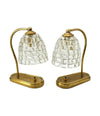 Mid century table lamps, Barovier Murano glass and brass - 1940s 