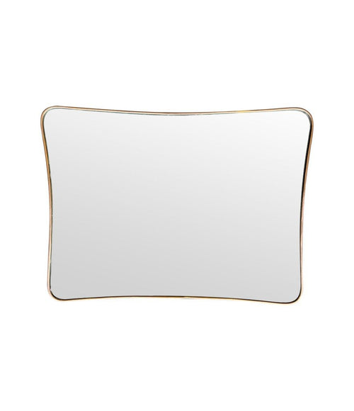 Mid Century mirror Italian brass framed landscape