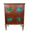 Mid Century bar cabinet by Pooalo Buffa with faux green malachite panels - 1950s -  mid century furniture London