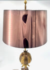 Mid century table lamp Maison Charles Pomegranate lamp with solid copper shade