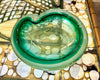 Mid century Green Murano glass ashtray bowl - 1960s - Italian