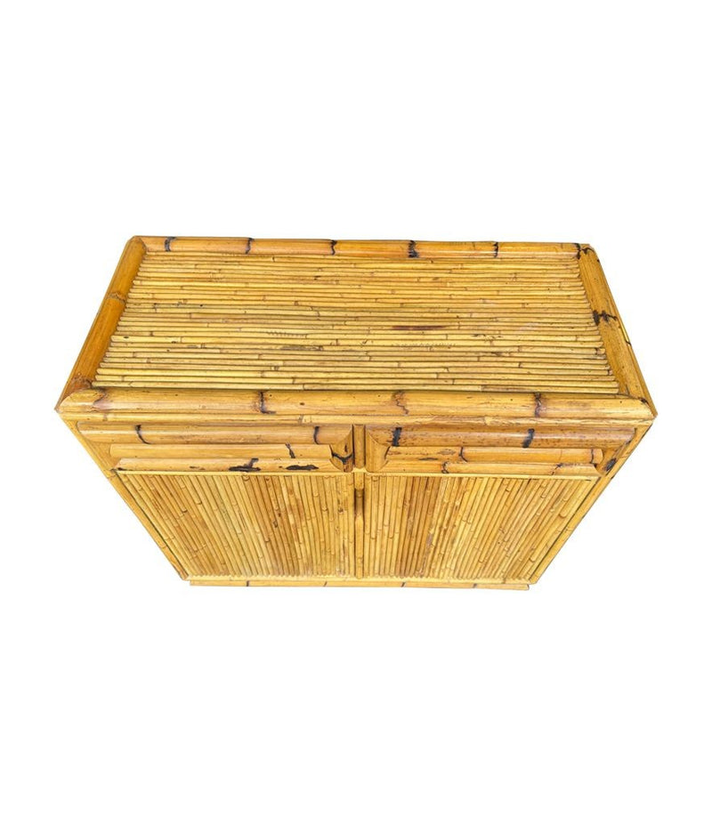 Mid Century bamboo chest by Vivai Del Sud 1970s Italian