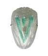 Mid century Murano glass wall sconces teal green - mid century wall lights - 1970s - Italian