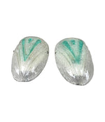 Mid century Murano glass wall sconces teal green - mid century wall lights - 1970s - Italian