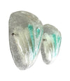 Mid century Murano glass wall sconces teal green - mid century wall lights - 1970s - Italian