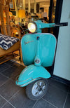 An orignal unique 1960s floor lamp made from the front half a Piaggio Vespa sprint 150