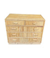 An Italian 1970s split cane bamboo chest of drawers by Vivai Del Sud