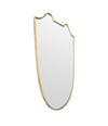 An orignal Italian 1950s shield mirror with orignal mirror plate