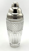 An Italian 1940s crystal and silver cocktail shaker by Florentine silversmith Italo Gori