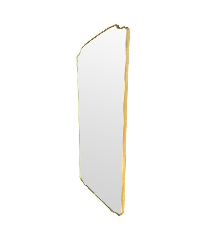 A large original 1950s Italian brass framed mirror