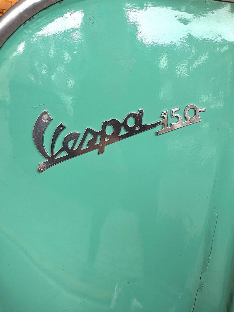 An orignal unique 1960s floor lamp made from the front half a Piaggio Vespa sprint 150