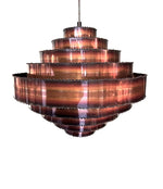 A 1960s Danish torch cut copper pendant light by Svend Aage Holm Sorensen