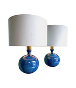 A pair of Mid Century Italian Ceramic and brass lamps - Mid Century Lighting