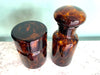 Mid Century Italian Faux Tortoiseshell Murano Glass Bathroom Set by Barovier et Toso - Ed Butcher Antiques Shop London