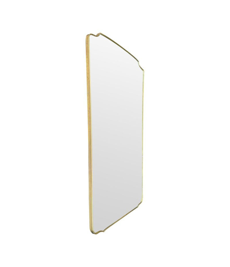 A large original 1950s Italian brass framed mirror