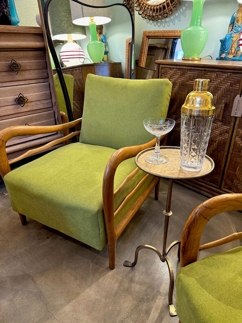 A Spanish 1950s gilt wrought iron martini table