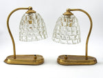 A lovely pair of Barovier 1940s Murano glass and brass table lamps