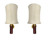 A rare pair of orignal 1960s copper and brass wall sconces by Stilnovo, with orignal labels