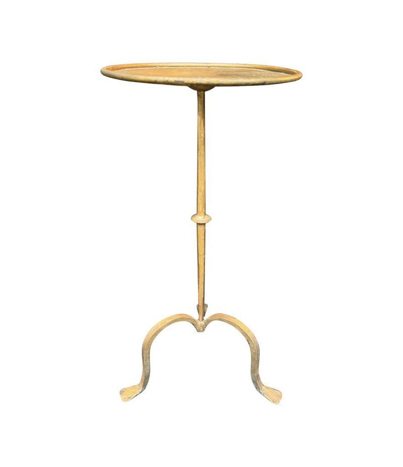 A Spanish 1950s gilt wrought iron martini table