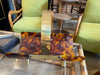 A very chic Italian 1970s faux tortoise shell and brass magazine rack