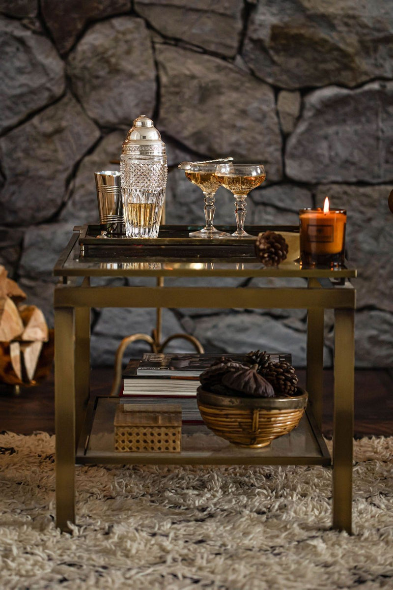 An Italian 1970s woven bamboo and brass bowl in the style of Gabriella Crespi