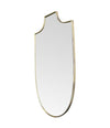 Mid Century Italian brass framed shield mirror 1950s