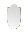 Mid Century Italian brass framed shield mirror 1950s