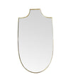 Mid Century Italian brass framed shield mirror 1950s